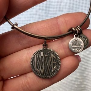 SOLD Alex and Ani love bracelet